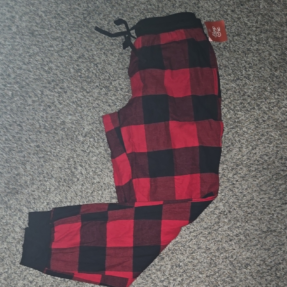 Plaid Red and Black Pajama Pants
